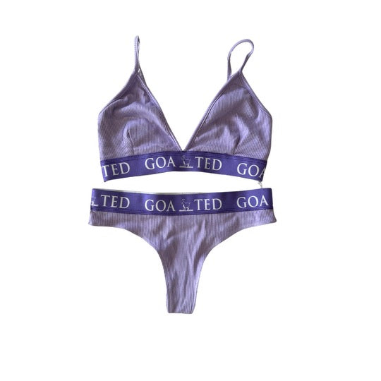 Lavender Ribbed Cotton Panty Set