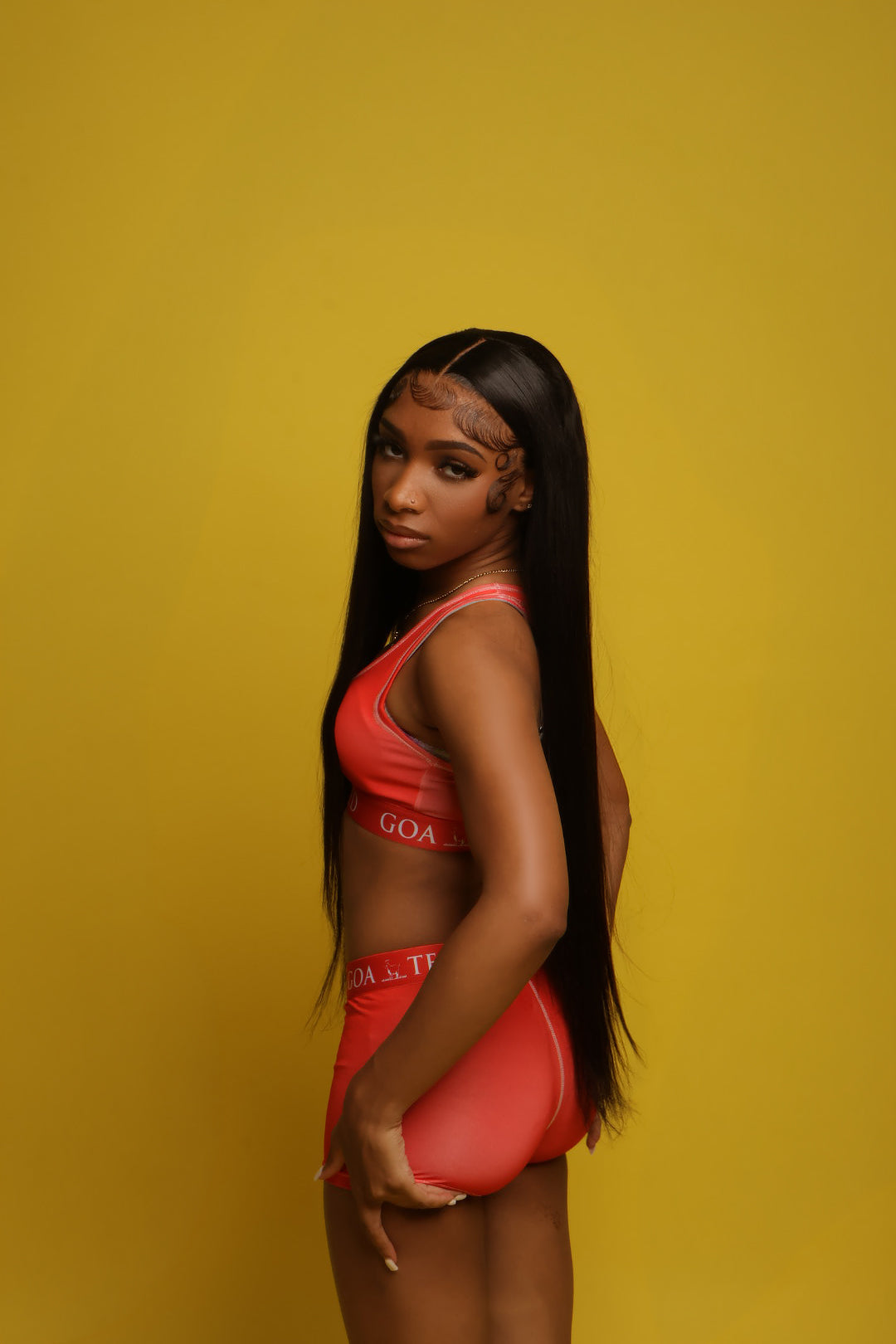 GOATED Short Set “Cherry Red”