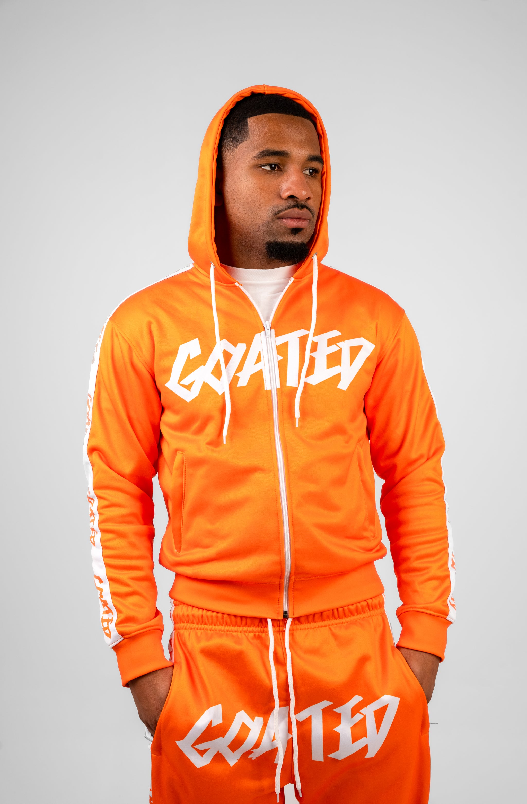 GOAT RUNNER PLUS FULL ZIP HOODIE ORANGE GOATED