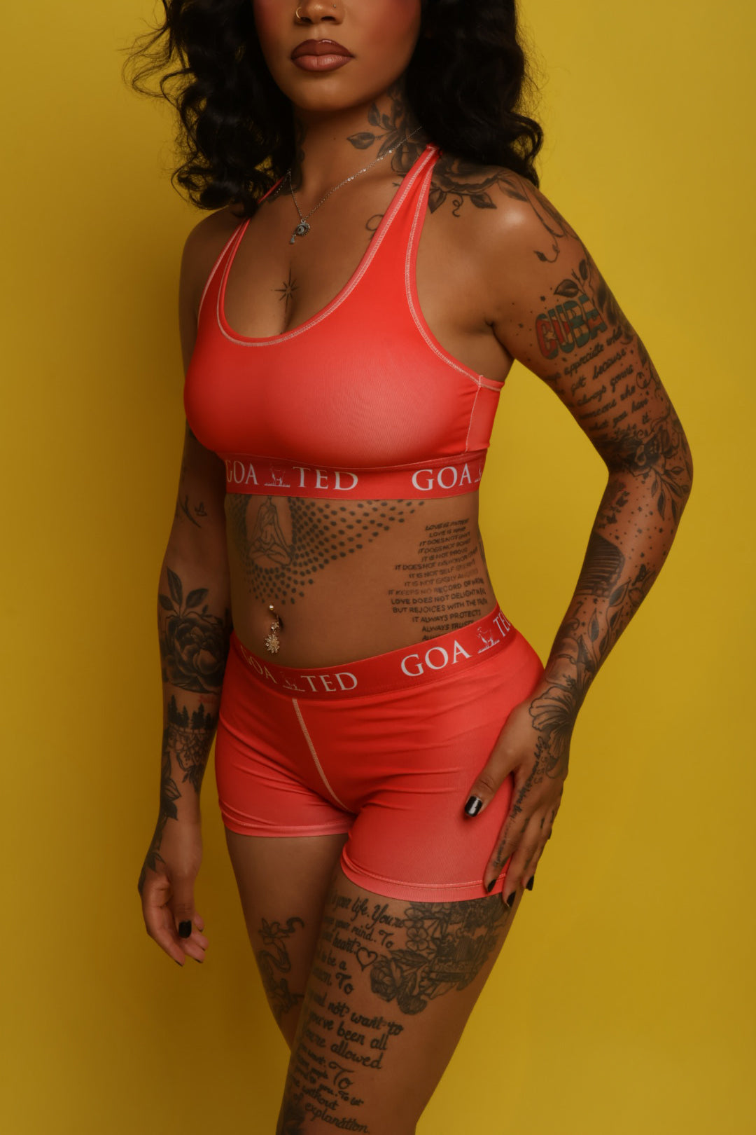 GOATED Short Set “Cherry Red”