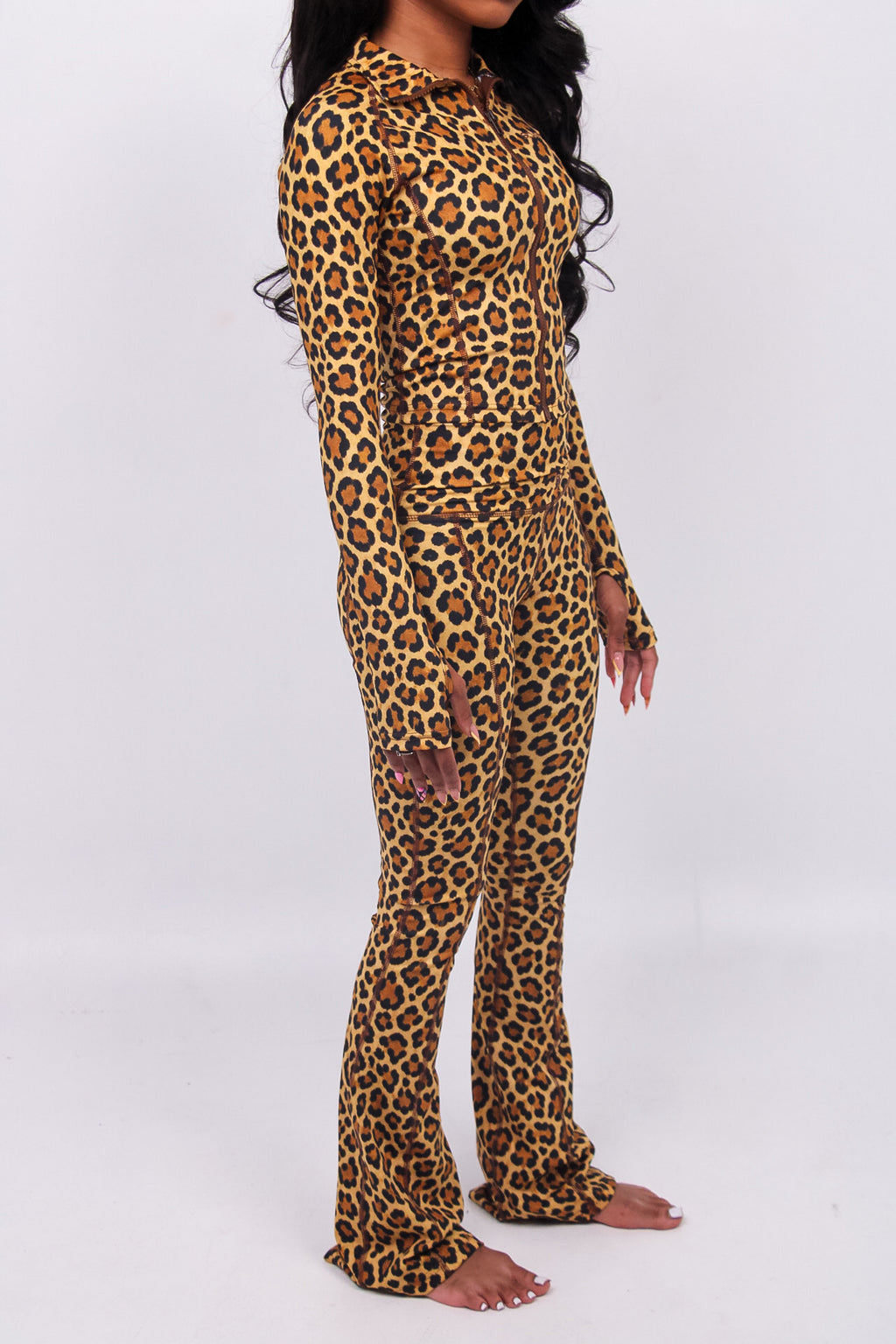 GOATED Leopard Sculpt full set three-quarter view