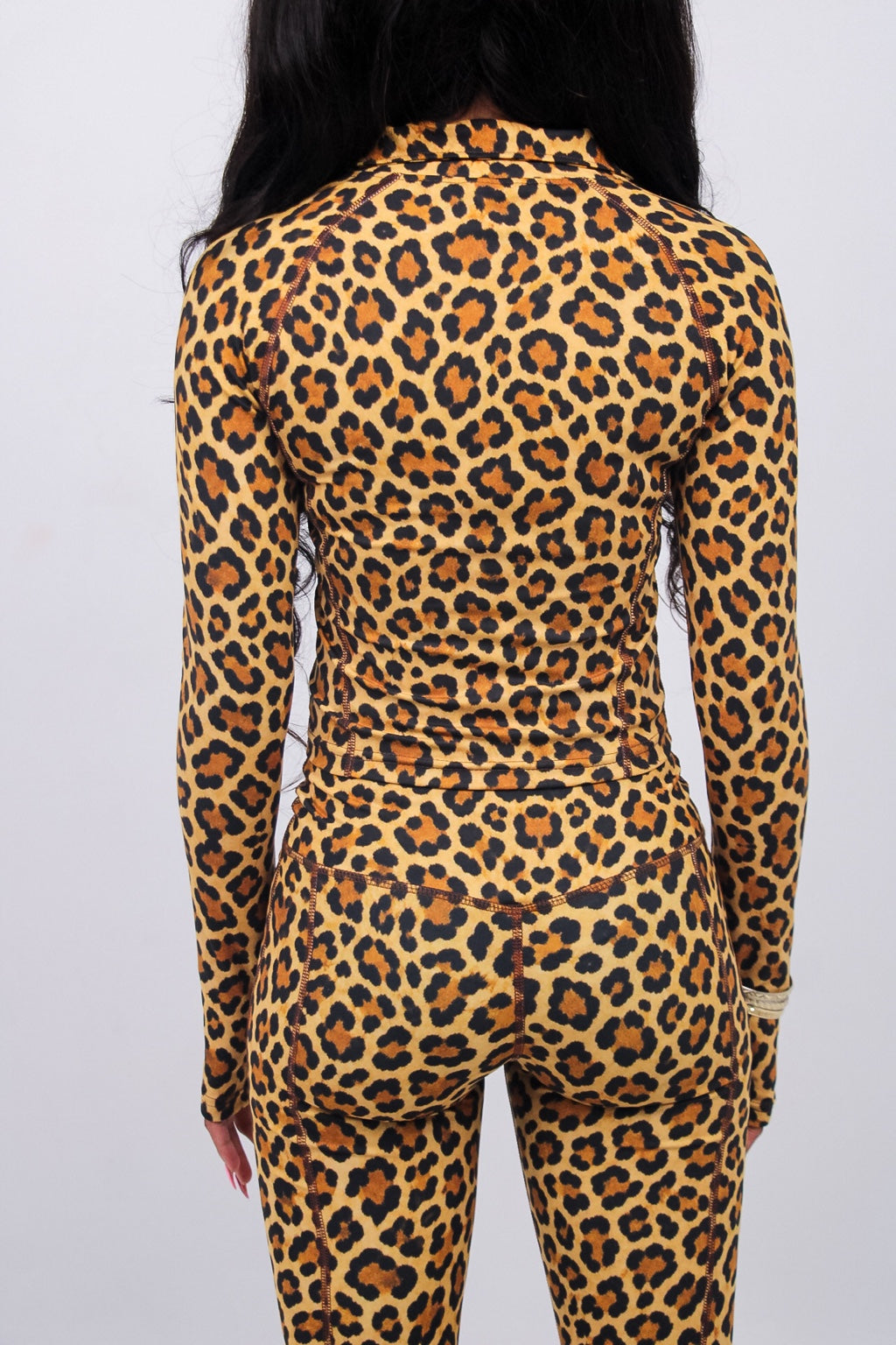 GOATED Leopard Sculpt full-zip top back view
